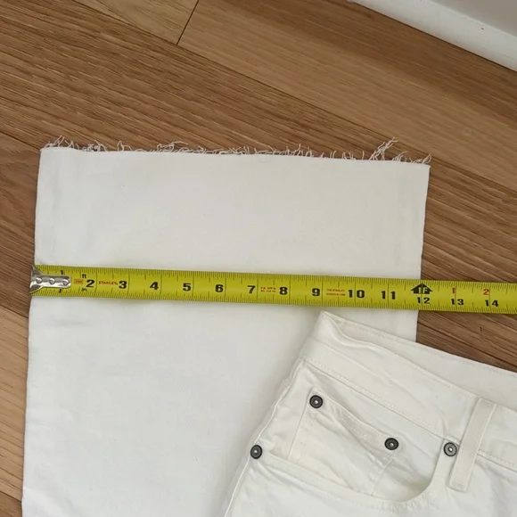 NWT J. Crew Pont Sur high waist, wide leg, white denim jeans, size 32 - Picture 12 of 14